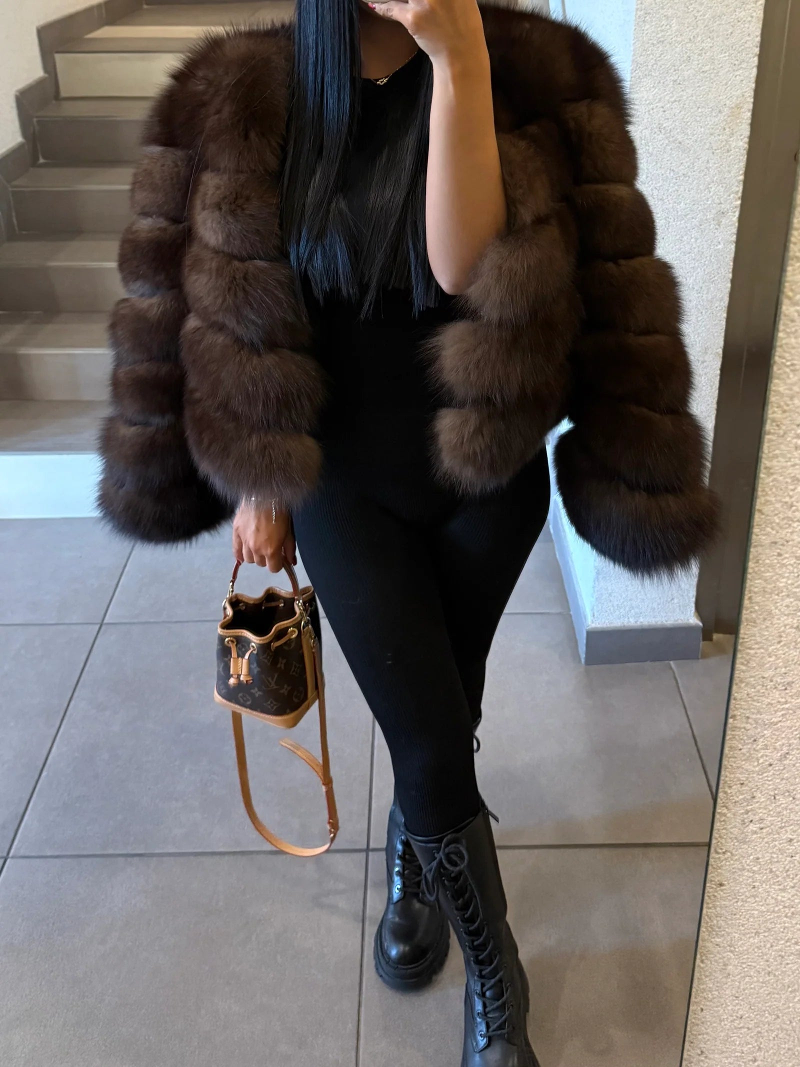 Fourrure Marron Naturelle