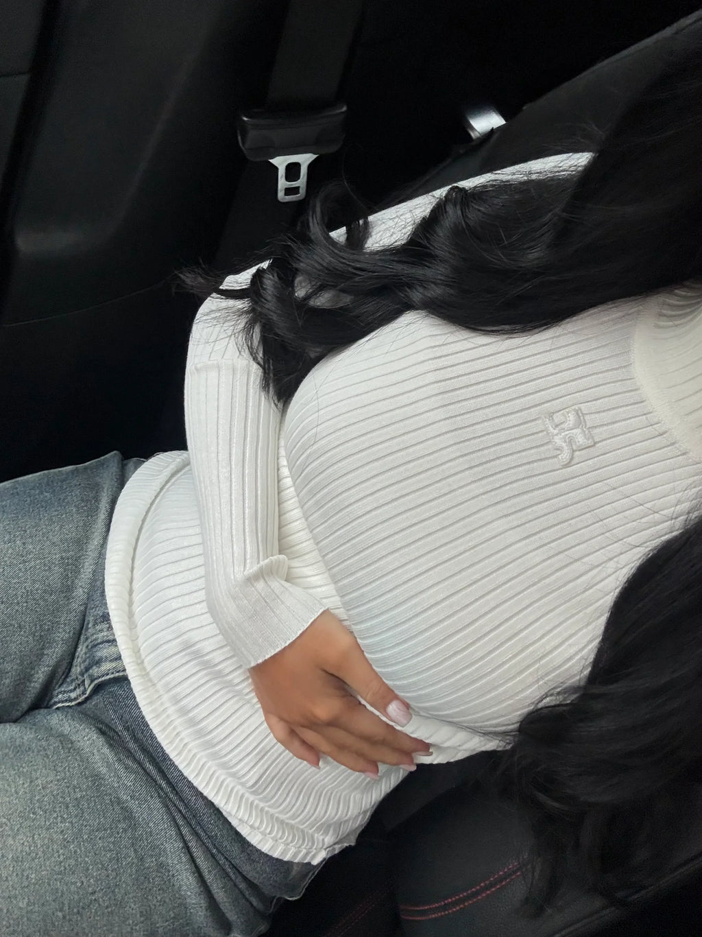 Top à manches longues CRG Blanc